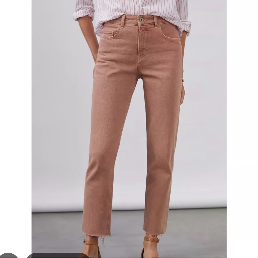 Pilcro NWOT the Vintage Straight Jeans in Dusty Rose